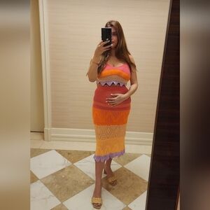 24 Crochet crop top and matching skirt